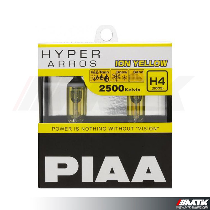 Ampoules PIAA HYPER ARROS Jaune H4 - 2500K